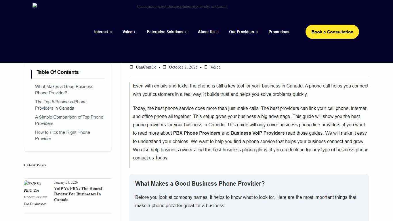Best Business Phone Providers In Canada in 2026